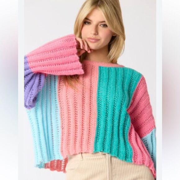 NWT Peach Love California Sunset Sweater - Picture 1 of 5